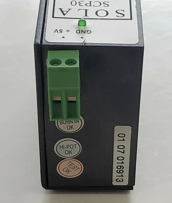 Used SOLA ["SCP30 S05B-DN", "SCP30"] Power Supplies Indiana US | J&J Industrial Supply #499073
