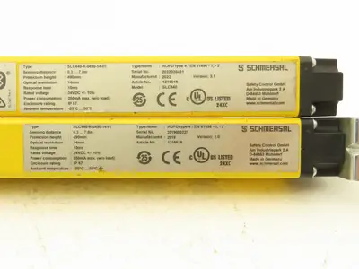 Schmersal SLC440-R-0490-14-01 Safety Light Curtain Receiver -READ_ Lot of 2