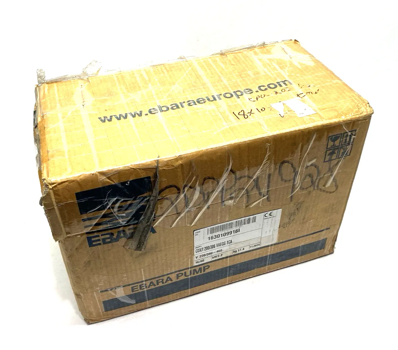 USED EBARA STAINLESS STEEL CENTRIFUGAL PUMP 3-PHASE 60HZ