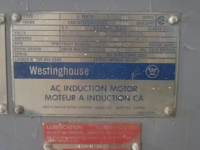 900 hp, 4160 volts, 1194 rpm, 45H AC Induction Motor