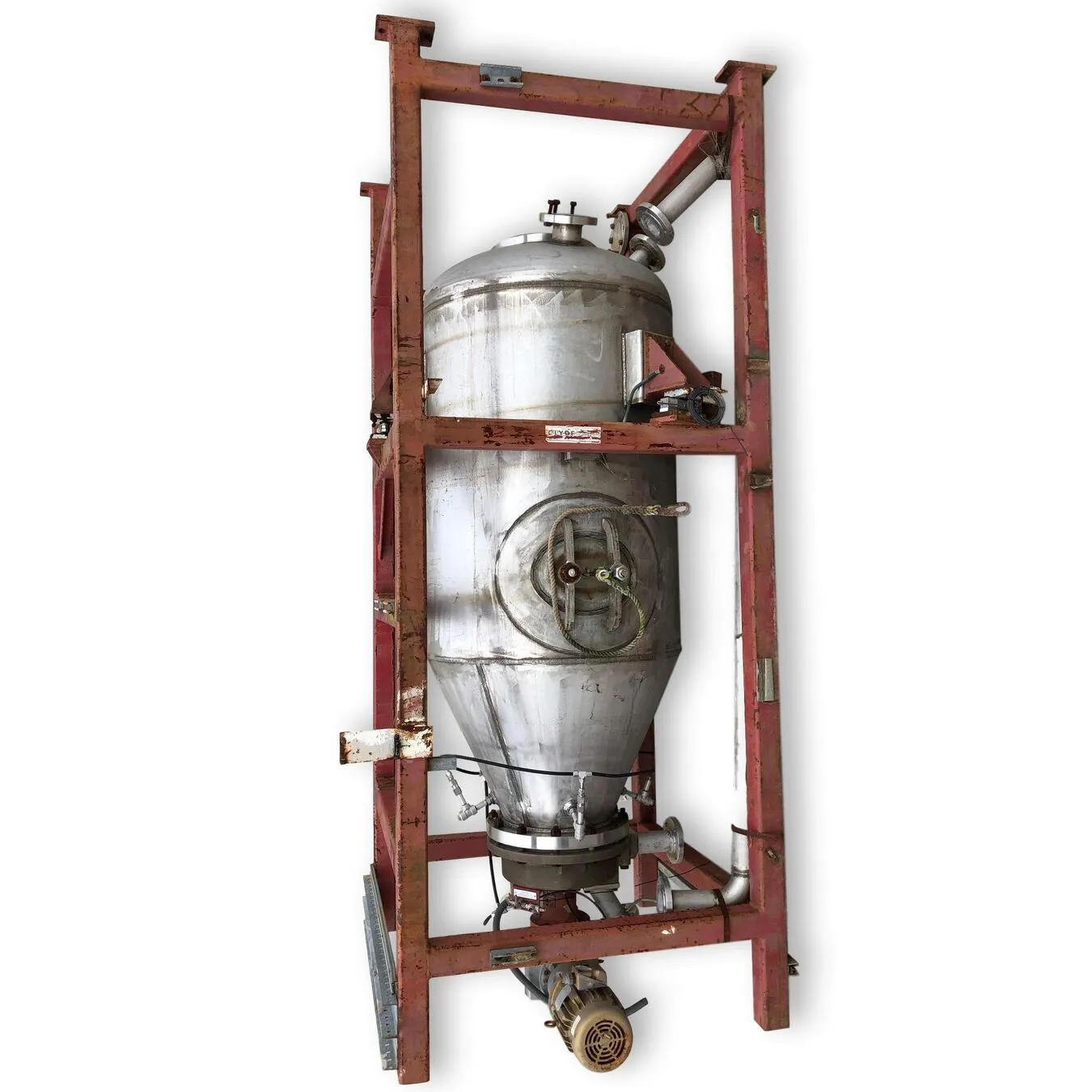 Used 50 Cubic Foot Clyde Pneumatic Conveying Stainless Steel Weigh Tank