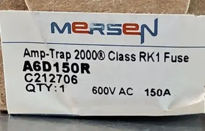 Ferraz Shawmut A6D150R Mersen Amp-Trap Fuse 150A 600V loc4E35