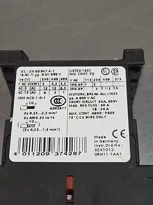 Siemens 3RT1017-2BB41 Power Contactor (LOT OF 2) Loc4C24