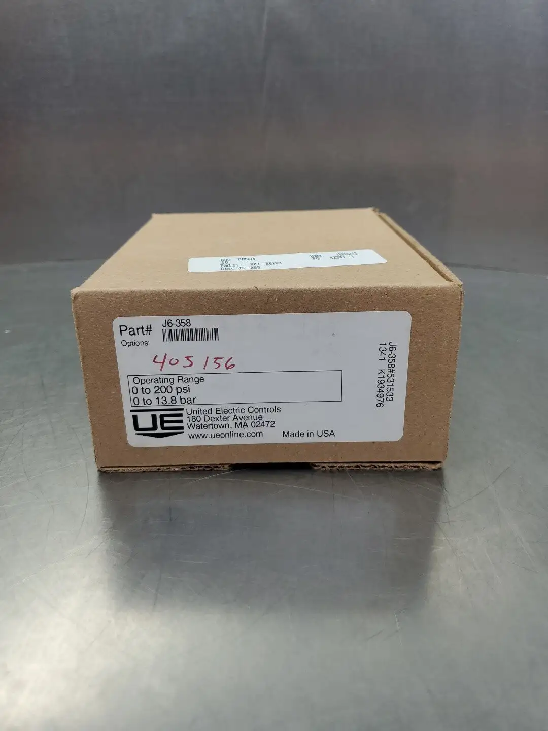 USED United Electric Controls J6-358, Option - 40515