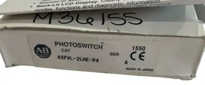 ALLEN BRADLEY 45FVL-2LHE-P4 FIBER OPTIC SENSOR 45FVL2LHEP4 NEW, SURPLUS