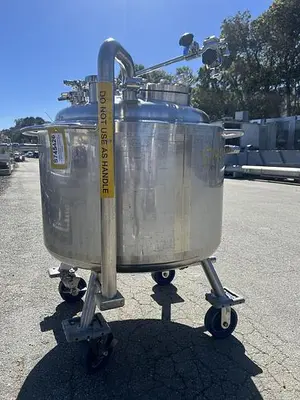 Tank, 40 Gallon (150 Liters), 316L Stainless Steel, Jacketed, 45 PSI Internal #5991206