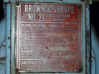 USED BROWN & SHARPE NO. 2L