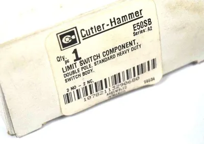 NEW CUTLER HAMMER E50SB SER. A2 LIMIT SWITCH DOUBLE POLE, STANDARD BODY