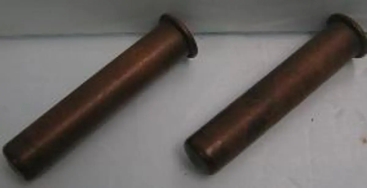 QTY. 2. BRASS CENTRIFUGE CUPS 11/16 OF AN INCH WID...