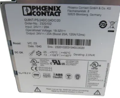 NEW PHOENIX CONTACT QUINT-PS/24DC/24DC/20 CONVERTER QUINTPS24DC24DC20