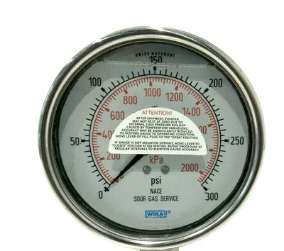 NEW WIKA PRESSURE GAUGE 0-300 P.S.I.