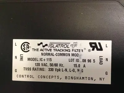 USED CONTROL CONCEPTS IC+115