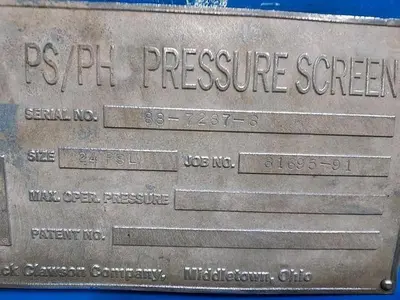 Used ANDRITZ 24PSL In-Line Pressure Screener Pennsylvania US | Global Equipment International, LLC #185832