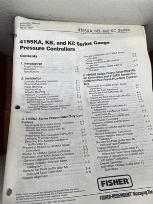 New | in-Stock FISHER 4195KBR-533 Industrial Controls Michigan US | iGAM Industrial Marketplace #1283178