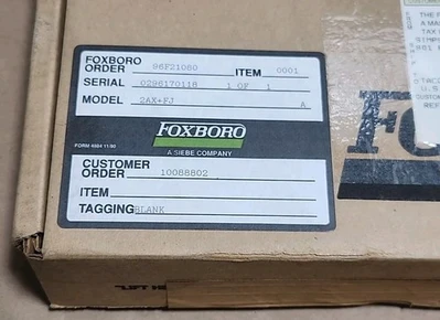 NEW Foxboro 2AX+FJ