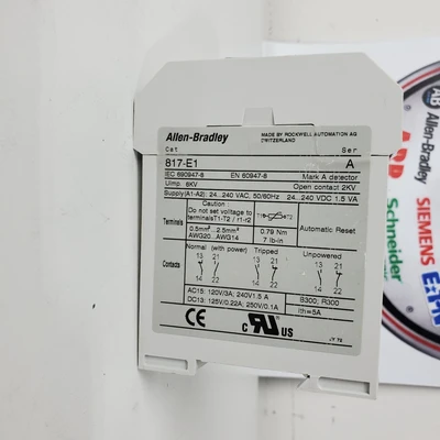 Used Allen-Bradley 817-E1 Misc Industrial Equipment California US | American Industrial Supply Co. #1377200