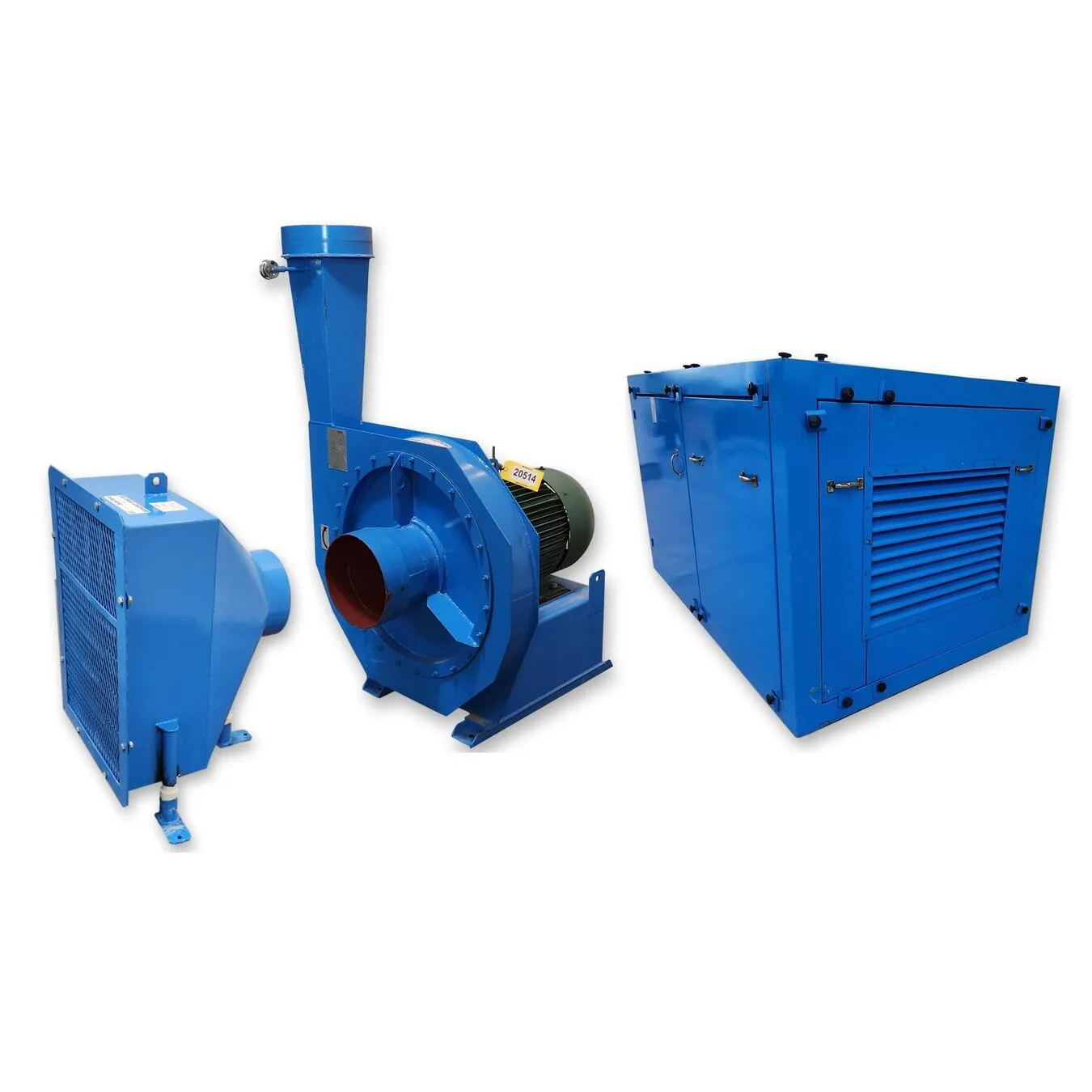 Used 75HP Alusuisse Alesa Pressure Blower w/ Inlet Filter and Acoustic Enclosure