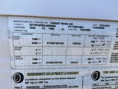 Used 2020 FOREST RIVER 25RKQB Campers, Caravans, Motorhomes Michigan US | Miedema Asset Management Group #1384795