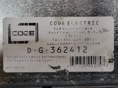 NEW CODE ELECRTIC D-G-362412