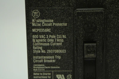 Used Westinghouse MCP0358RC Circuit Breakers California US | Davliegogo LLC #1705249