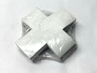 NEW SAFETYTAC SQUARED X'S GRAY FLOOR MARKING STICKER 6" X 6" X 2" PKG OF 25