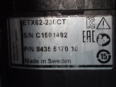 Used ATLAS COPCO ETX62230CT Power & Hand Tools (Misc) | HGR 24 #748883