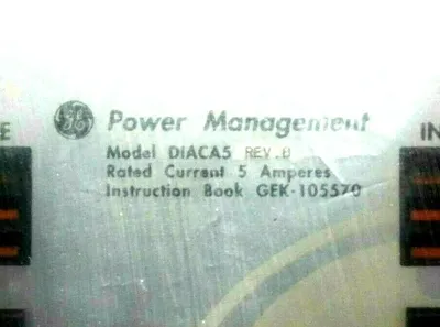 NEW GENERAL ELECTRIC D1ACA 5B POWER CONTROL REV.B D1ACA5B