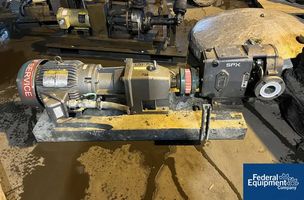 USED Waukesha 4" Waukesha Rotary Lobe Pump, S/S, 7.5 HP, Model 5050
