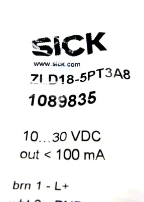 NEW SICK ZLD18-5PT3A8 SENSOR W/ MOUNTING BRACKET 1089835 ZLD185PT3A8