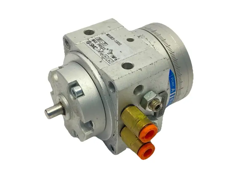Used SMC PNEUMATIC ROTARY ACTUATOR WITH TABLE 180 DEGREES Rotary Actuators | Maverick Industrial Sales #1100045