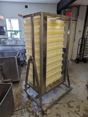 Inverting Cheese Press Rack