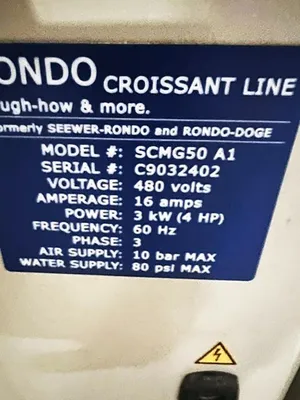 Used 2009 RONDO SCMG50 Pastry Equipment | Harvest Equipment and Fabrication Inc #722492