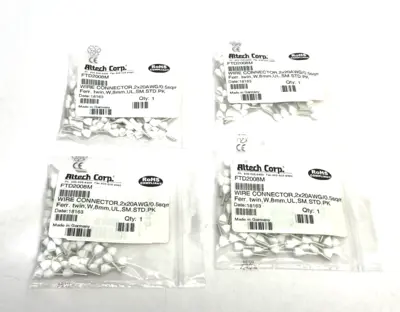 New | in-Stock Altech Insulated Crimp Ferrule 2x20AWG/0.5sqmm 100-PACK, LOT OF 4 Electrical Fittings Michigan US | Maverick Industrial Sales #1390873