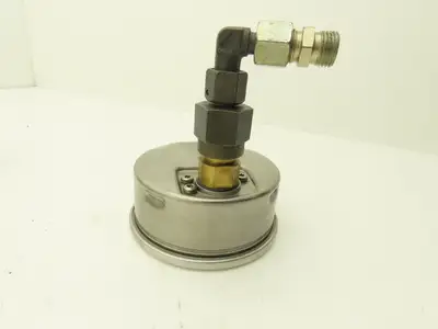 Wika Pressure Gauge Oil Filled 120LB/Inch 60 Bar 1/2"NPT Lot Of 4