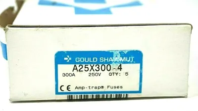 5 NEW GOULD SHAWMUT A25X300-4 FUSES A25X3004