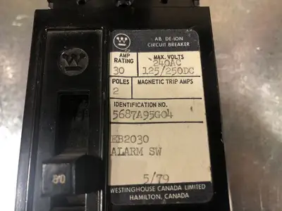 Used WESTINGHOUSE EB2030 Switchgears British Columbia CA | Lenmark #244429