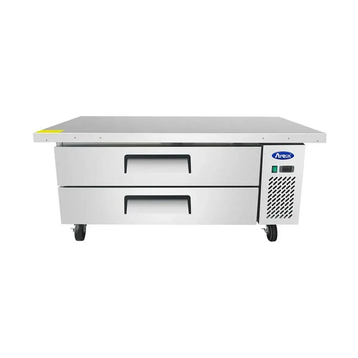 New | in-Stock Atosa New Atosa MGF8452GR 60" Extended Top Refrigerated Chef Base with 52" Cabinet Chef Bases Illinois US | Falcon Restaurant Supply #1375345