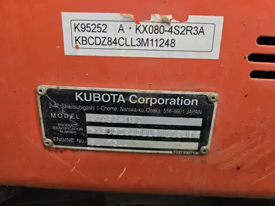 USED 2020 KUBOTA KX080-4S2