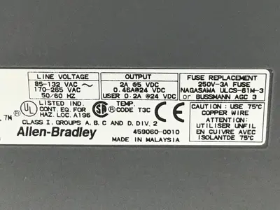 USED ALLEN BRADLEY 1746-P1 SER A / 1746-A4 SER B