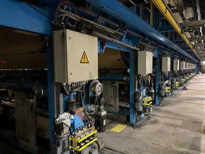 Used Sheet Flooring Production Line 12' (3.65m) Complete Plants New Jersey US | Perry Equipment #1207305