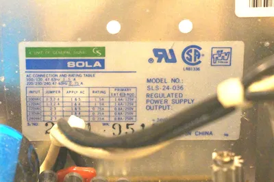 SOLA SLS-24-036 POWER SUPPLY SLS24036