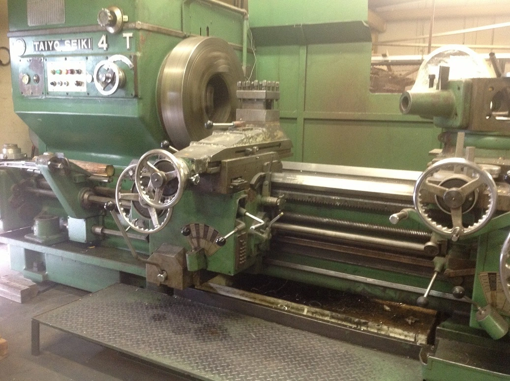 USED 1982 TAIYO SEIKI MODEL 4T BIG BORE TURRET LATHE