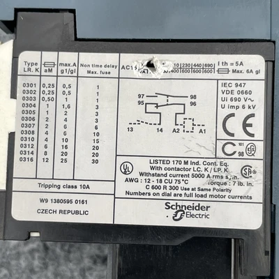 Used Telemecanique LR2K0312 Misc Industrial Equipment California US | Davliegogo LLC #1729402