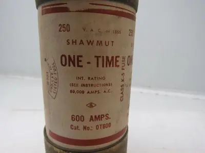 Gould Shawmut OT600 One-Time 600 Amp Fuse 250V Lot of 3