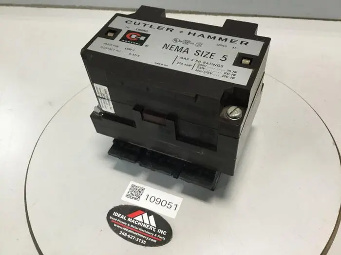 Used CUTLER HAMMER C10GN3 PLC Contactors | Ideal Machinery #620638