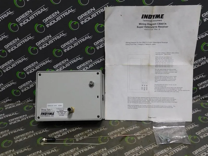 Indyme CB451A Super Heterodyne Reciever New