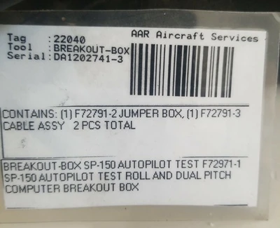 *PREOWNED* DEDIENNE AEROSPACE BREAKOUT JUMPER BOX + CABLE ASSY & WARRANTY!