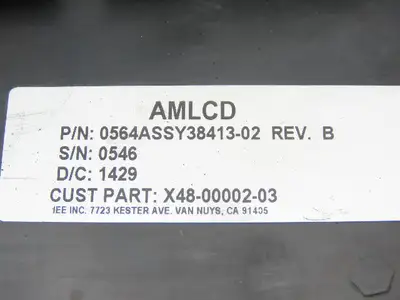 Visi Trak AMLCD  05464ASSY38413-02 REV B IEE Screen 05464ASSY37445