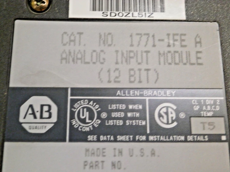 Used ALLEN BRADLEY Allen Bradley 1771-IFE  A FIRM L +1771-WG PLC Input & Output Arizona US | ASSET CONVERSION SPECIALISTS, INC. #320899