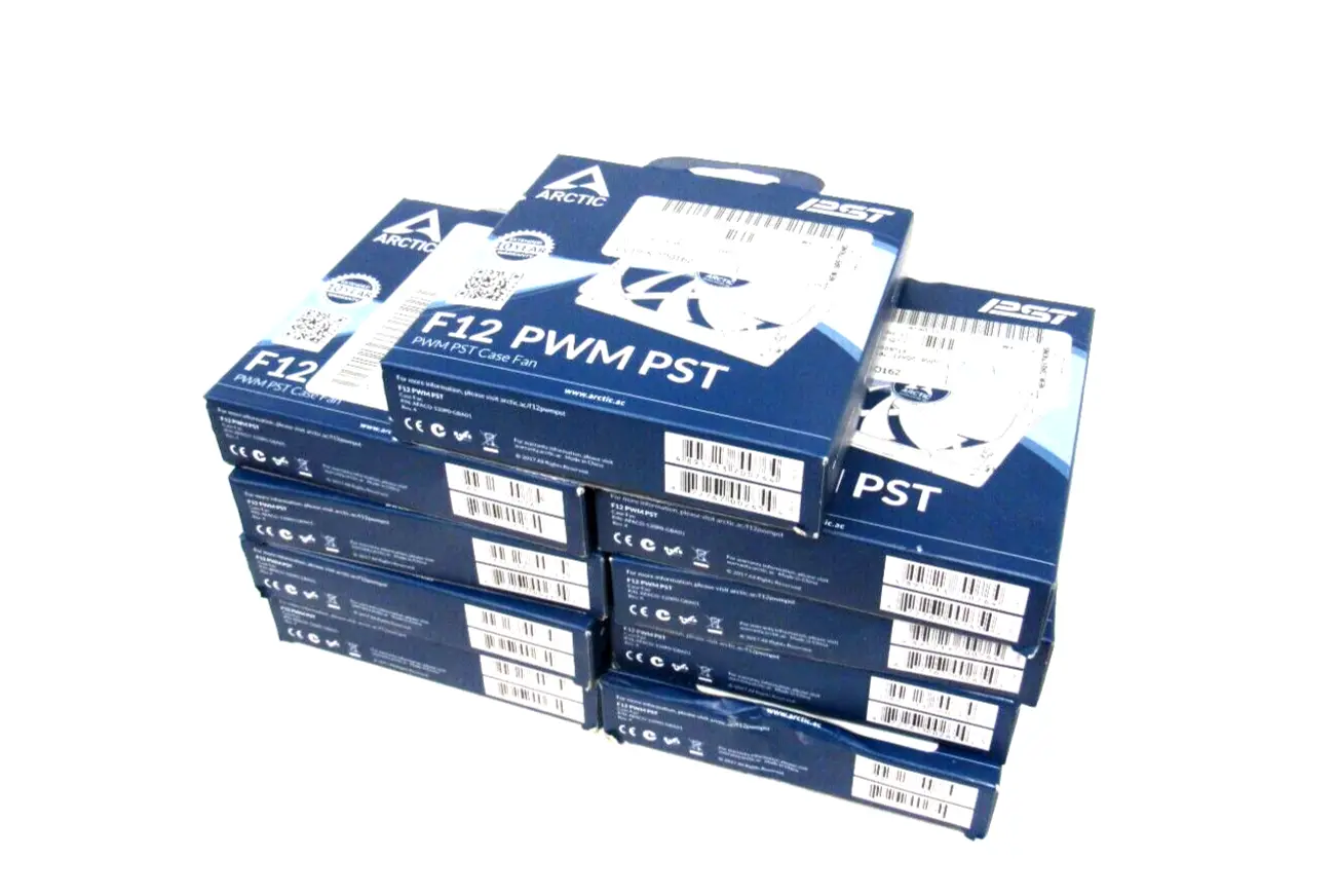 LOT OF 9 NEW ARCTIC F12 PWM PST AXIAL FAN F12PWMPST